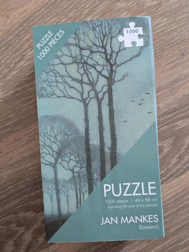 Jan Mankes Bomenrij legpuzzel 1000 stukjes, Hobby en Vrije tijd, Denksport en Puzzels, Zo goed als nieuw, 500 t/m 1500 stukjes