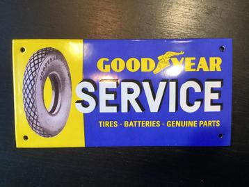 Emaille GOOD YEAR SERVICE recame schild beschikbaar voor biedingen