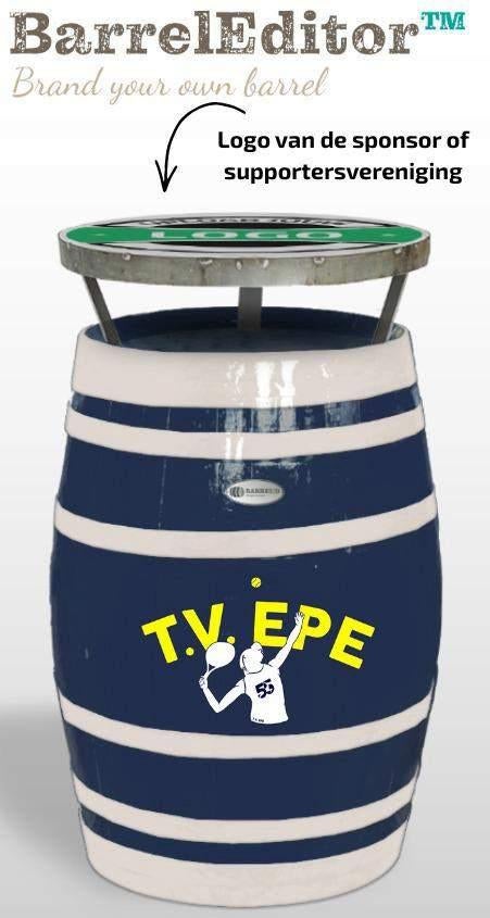 Wijnvat Statafel in huisstijl met logo alles mogelijk, Huis en Inrichting, Tafels | Statafels, Nieuw, Barrel Atelier, Ophalen of Verzenden