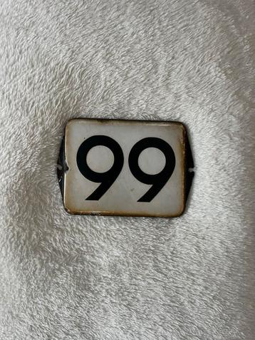 Oud Emaille Bordje Nr. 66 of 99 beschikbaar voor biedingen