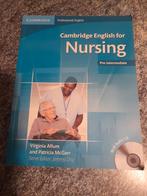 Cambridge Englisch for Nursing (met audio CD nooit gebruikt), Virginia Allum & Patricia McGarr, Zo goed als nieuw, Alpha, HBO