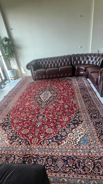 Handgemaakte Perzische Keshan Tapijt 410x390 beschikbaar voor biedingen