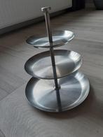 Etagere 3 lagen metaal 30 cm hoog, Ophalen, Gebruikt