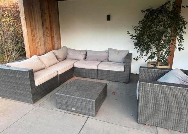 Luxe Loungeset / Tuinset / Tuinbank, Tuin en Terras, Tuinsets en Loungesets, Gebruikt, Loungeset, Wicker, Meer dan 8 zitplaatsen