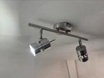 Set plafond spots 1x dubbele en een enkele spot, Ophalen, Gebruikt, Metaal of Aluminium, Plafondspot of Wandspot
