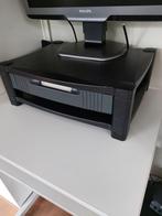 Te koop: Monitorstandaard / monitorverhoger met opberglade, Ophalen, Zo goed als nieuw