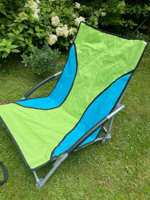 Campingstoel / Strandstoel - lage zit - nauwelijks gebruikt, Caravans en Kamperen, Kampeermeubelen, Zo goed als nieuw, Campingstoel