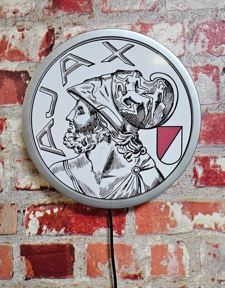 Ajax Reclamebord LED - 20cm, Verzamelen, Merken en Reclamevoorwerpen, Nieuw, Reclamebord, Ophalen of Verzenden