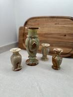 Set onyx vaasjes – handgemaakt, natuursteen – los of als set, Huis en Inrichting, Ophalen of Verzenden, Zo goed als nieuw
