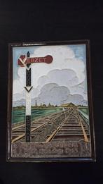 Cloisonné Wand Tegel - Spoorwegstaking Sept.1944 - Mei 1945, Ophalen of Verzenden