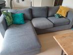 Grijze bank met chaise longue, Ophalen, Gebruikt, Driepersoons