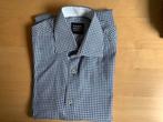 Merk overhemd lichtblauw ruitje Thomas Henderson 39, Kleding | Heren, Ophalen of Verzenden, Zo goed als nieuw, Blauw, Halswijdte 39/40 (M)