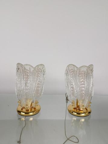 Italian Murano Glass Petali Table Lamp, 1970s beschikbaar voor biedingen