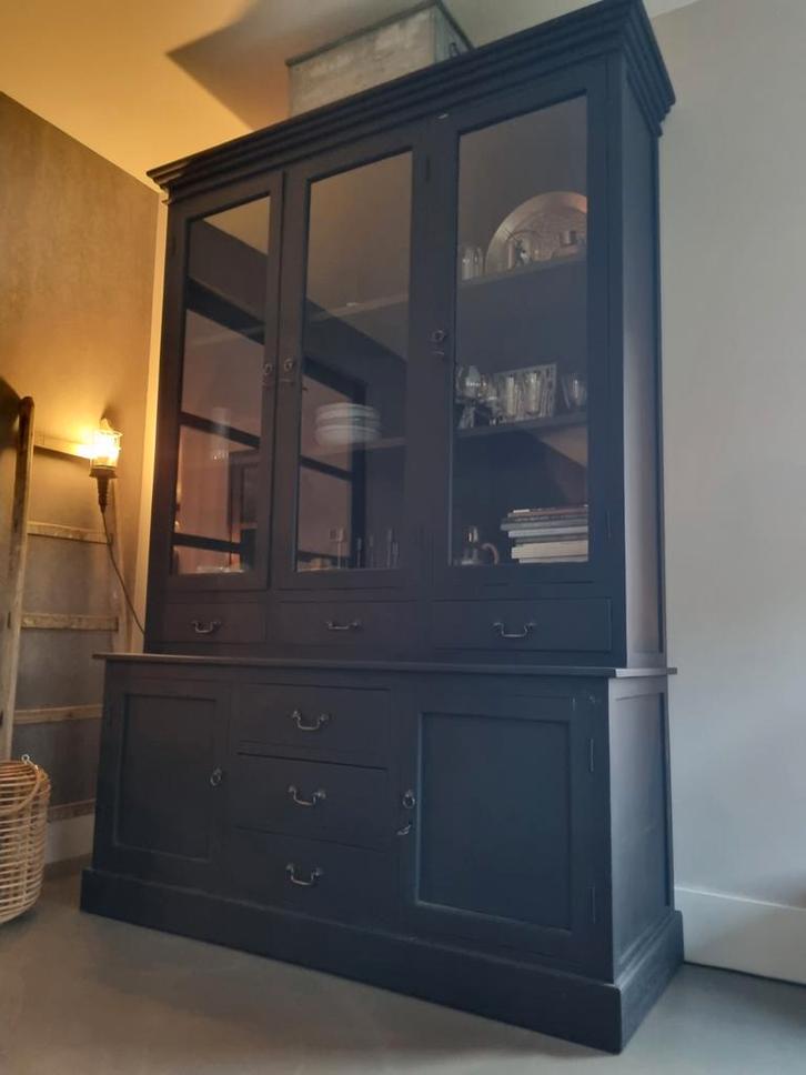 Teakhouten Vitrinekast/Buffetkast - Massief & Groot! 419,- €, Huis en Inrichting, Kasten | Buffetkasten, Gebruikt, 200 cm of meer