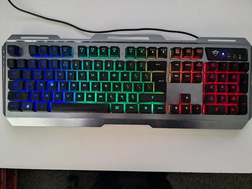 Trust GXT 845 Tural  Gaming toetsenbord, Computers en Software, Toetsenborden, Gebruikt, Qwerty, Bedraad, Gaming toetsenbord, Ophalen of Verzenden