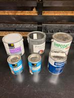 6 ongeopende blikken verf t.e.a.b., Doe-het-zelf en Verbouw, Verf, Beits en Lak, Ophalen, 5 tot 10 liter, Nieuw, Verf