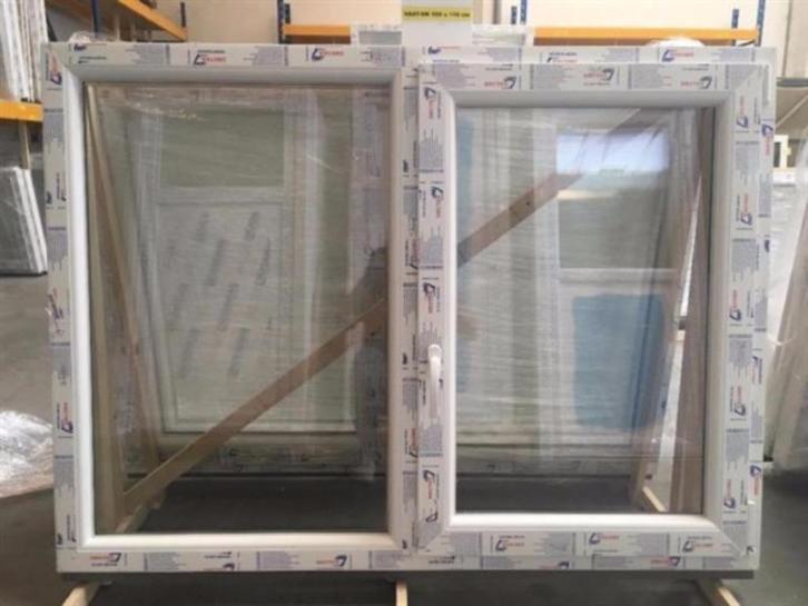 Kunststof kozijn vast-draaikiep 150b x 110h cm wit RAL 9016, Doe-het-zelf en Verbouw, Kozijnen en Schuifpuien, Nieuw, Raamkozijn