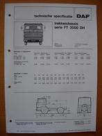 DAF FT 2000 DH Technische Specificatie folder 1978 - 4x2, Ophalen, Zo goed als nieuw, Overige merken, DAF