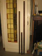 Hardhouten antieke trapleuningen "Art Deco" stijl, 42+45 mm.