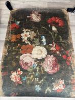 Wand schilderij / doek bloemen 120 x 160 cm, Ophalen, Gebruikt, Print, 100 tot 125 cm