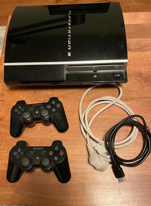 Sony PlayStation 3 80GB, Spelcomputers en Games, Spelcomputers | Sony PlayStation 3, Gebruikt, Slim, 80 GB, Met 2 controllers