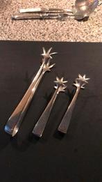 Drie suikertangen  verzilverd, Antiek en Kunst, Ophalen of Verzenden