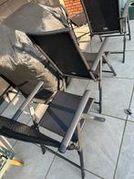 Tuinset: Tafel + 4 Tuinstoelen, Tuin en Terras, Tuinstoelen, Ophalen of Verzenden, Gebruikt, Rotan, Inklapbaar