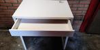 Wit bureau, met brede lade en snoerruimte, IKEA,, 70 tot 120 cm, 40 tot 80 cm, Gebruikt, Ophalen of Verzenden