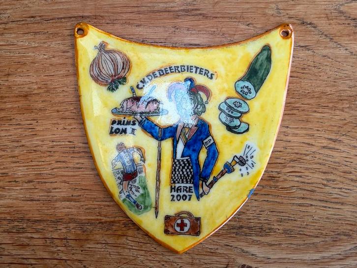 Plaquette c.v. De Beerbieters Hare 2007 Prins Lon 1, Postzegels en Munten, Penningen en Medailles, Overige materialen, Ophalen of Verzenden