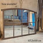 Industriële gietijzeren stalraam spiegel | 107,5x150 cm, Huis en Inrichting, Ophalen of Verzenden, Nieuw, Rechthoekig, Minder dan 100 cm