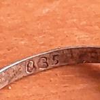 IJsselmeer Volendam: Zilveren Ring Meisje Molen Delfts Blauw, Verzenden, Dame, Zilver, Zilver