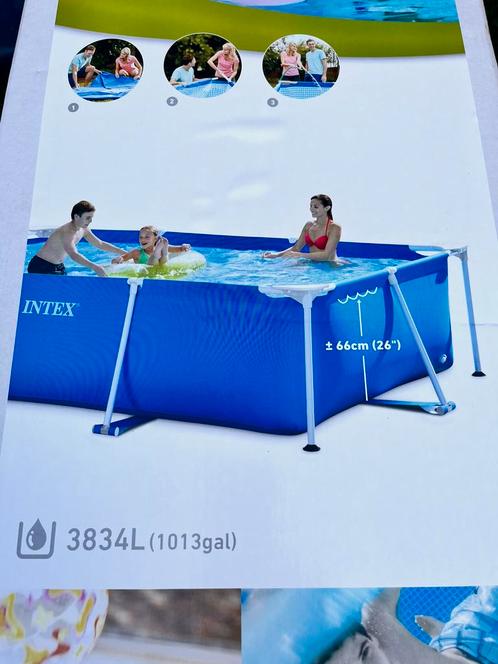 Intex Frame Pool Rechthoekig 300x200x75 cm - Zwembad Pakket, Tuin en Terras, Zwembaden, Zo goed als nieuw, Minder dan 80 cm, 200 tot 400 cm