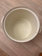 Vintage Emaille Kookpan met Groente Decor, Huis en Inrichting, Keuken | Potten en Pannen, Kookpan of Snelkookpan, Overige materialen