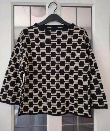 Natan Trui Beige Zwart Motief Maat L beschikbaar voor biedingen