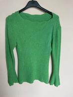 Groene top met flared mouwen met schulprand, one size!, Nieuw, Groen, Ophalen of Verzenden, Lange mouw