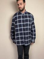 overhemd - flannel - Canda - geruit - blauw/grijs- 3XL 47/48, Kleding | Heren, Overhemden, Gedragen, Blauw, Overige halswijdtes