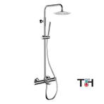 Thermostatische opbouw bad doucheset 30cm telescopisch, Ophalen of Verzenden, Nieuw, Chroom, Douche