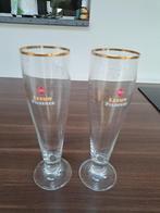 2 stuks LEEUW pilsener voetglazen, Verzamelen, Biermerken, Ophalen of Verzenden, Zo goed als nieuw, Glas of Glazen, Leeuw