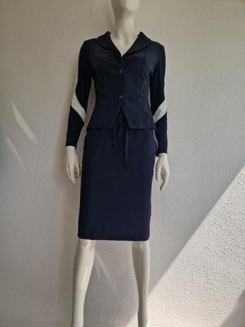 Jane Lushka set. Maat M. Donkerblauw/travelstof. beschikbaar voor biedingen