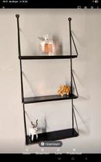 Zwart metalen wandrek 40 x 90 x 11, Ophalen of Verzenden, Zo goed als nieuw