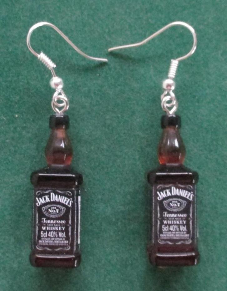 Oorbellen Jack Daniel’s fles daniels Original Honey Fire., Sieraden, Tassen en Uiterlijk, Oorbellen, Nieuw, Hangers, Overige materialen
