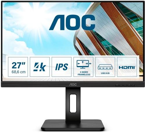 Aoc u27p2ca usb c ips 4k monitor, Computers en Software, Monitoren, Zo goed als nieuw, 61 t/m 100 Hz, DisplayPort, HDMI, USB-C