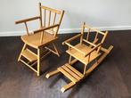 Houten poppenstoel en schommelstoel retro/vintage, Kinderen en Baby's, Speelgoed | Houten speelgoed, Ophalen of Verzenden, Zo goed als nieuw