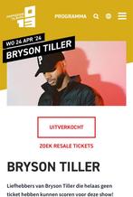 Bryson Tiller Tilburg 24-04 ticket, Tickets en Kaartjes, April, Eén persoon