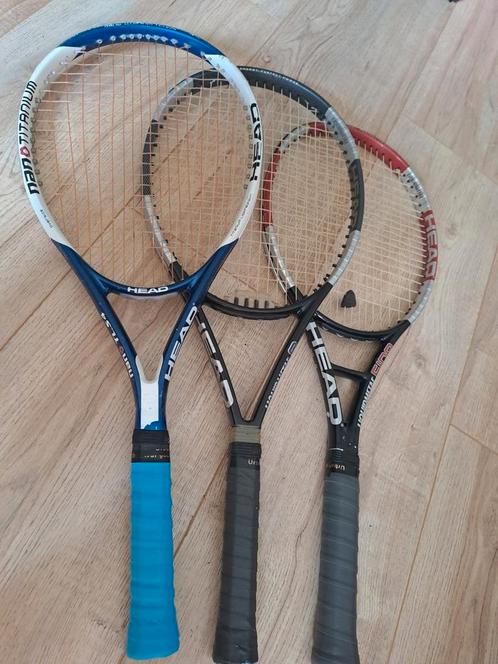 Head Tennisrackets - 3 stuks, Sport en Fitness, Tennis, Gebruikt, Racket, Head, L3, Ophalen of Verzenden