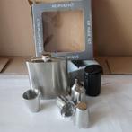 Heupfles gift set heupflacon zakflacon RVS SET PRIJS, Antiek en Kunst, Ophalen of Verzenden