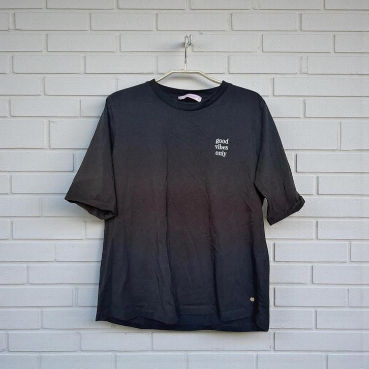 Studio Anneloes T-shirt Maat L Zwart Good Vibes Only Renate, Kleding | Dames, T-shirts, Zo goed als nieuw, Maat 42/44 (L), Zwart