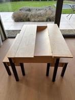 Junk Trunk kinder speel- en opbergtafel  met 2 bankjes., Ophalen, Zo goed als nieuw