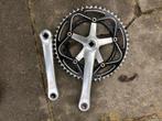 Crankstel campagnolo vierkant trapas, Fietsen en Brommers, Fietsonderdelen, Crankstel of Pedalen, Gebruikt, Campagnolo, Racefiets
