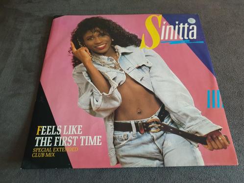 Maxisingle Sinitta / Feels like the first time / i.z.g.s., Cd's en Dvd's, Vinyl Singles, Zo goed als nieuw, Maxi-single, Pop, 12 inch